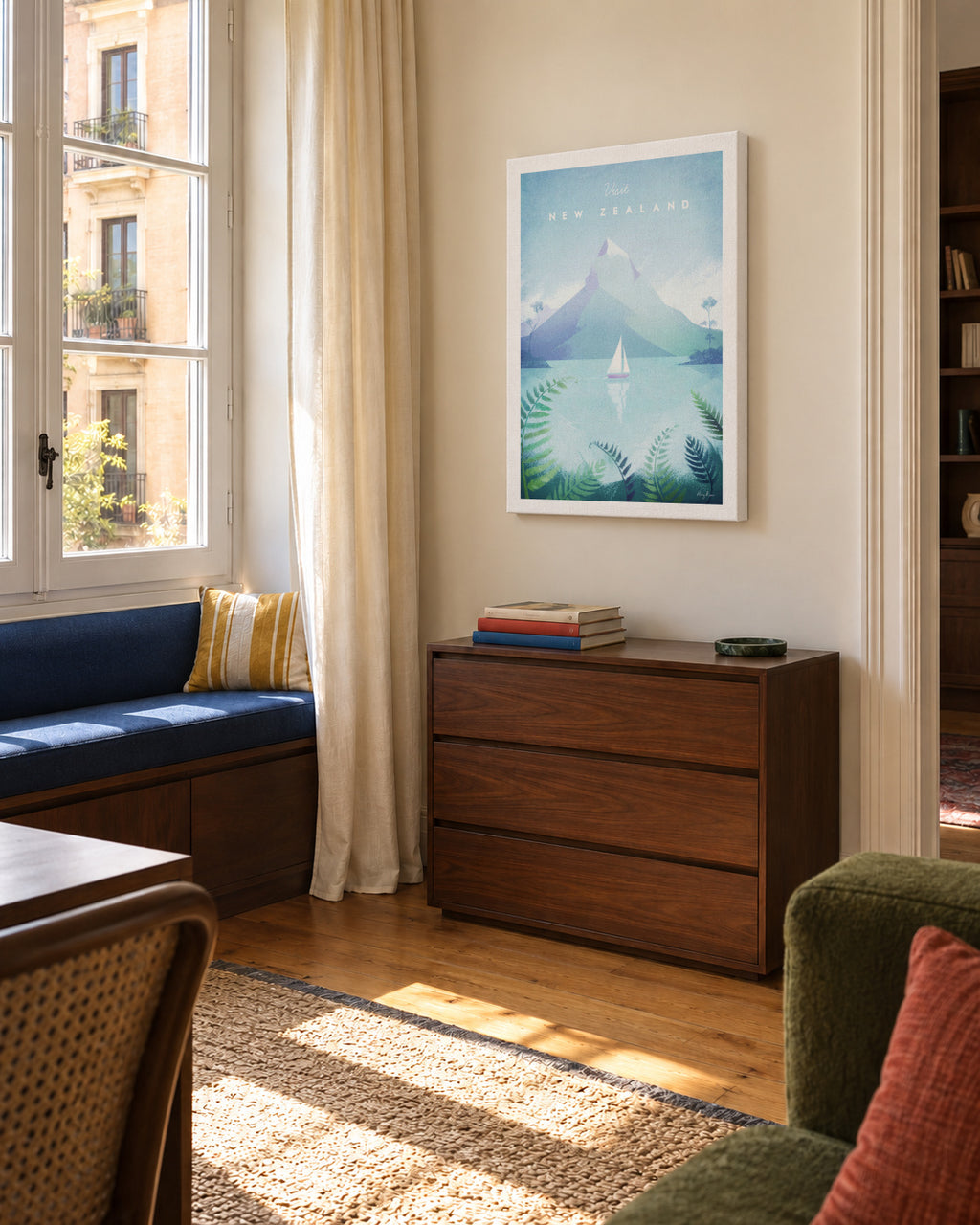 New Zealand - Unframed canvas in an interior
