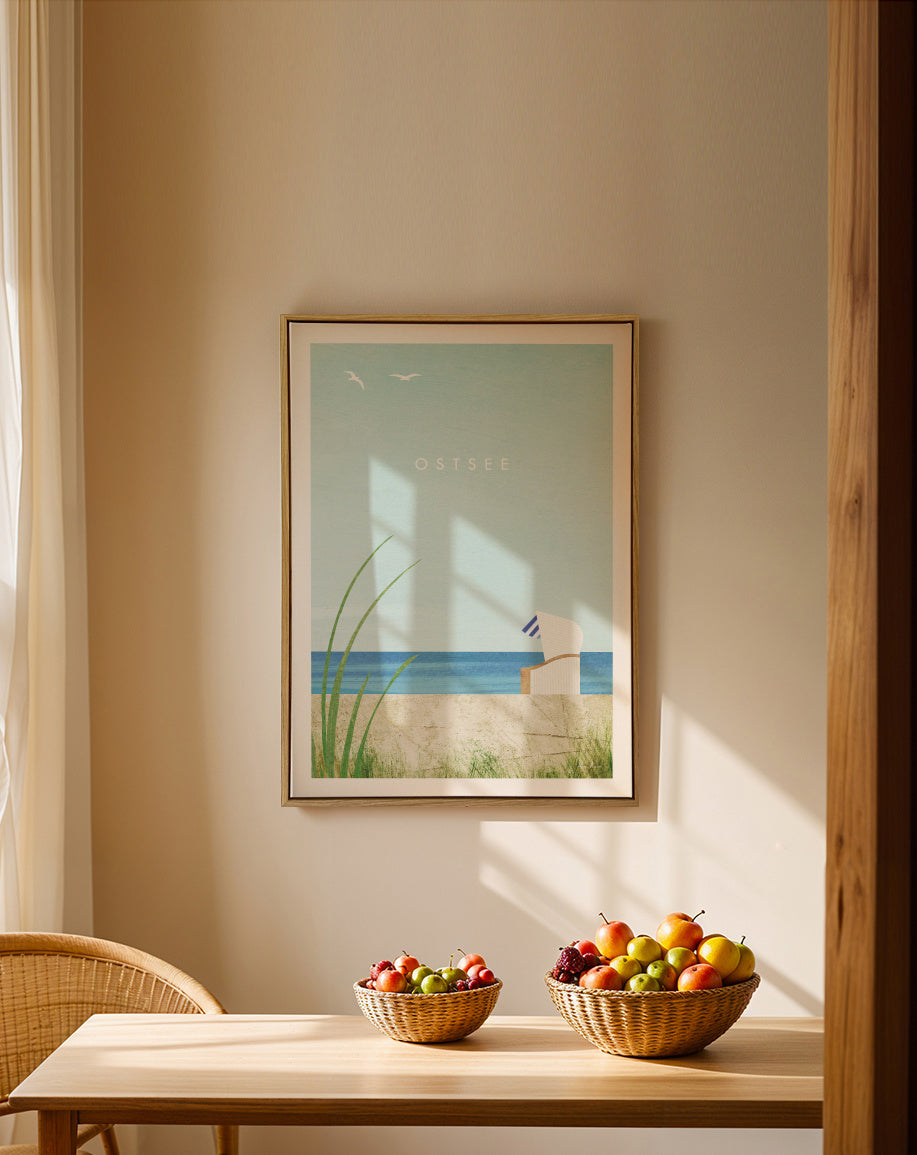 Ostsee - Framed canvas in an interior