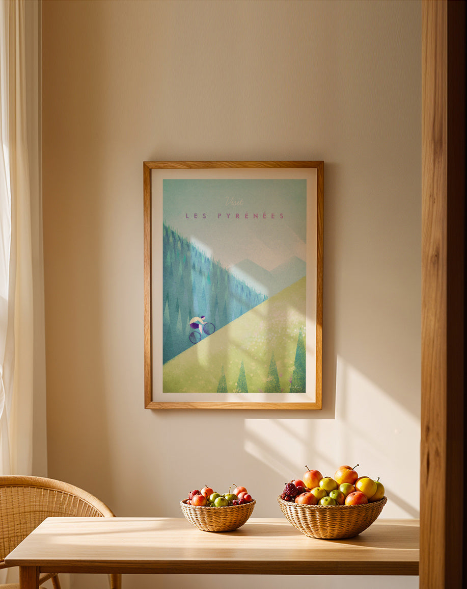 Pyrenees - Framed poster in an interior