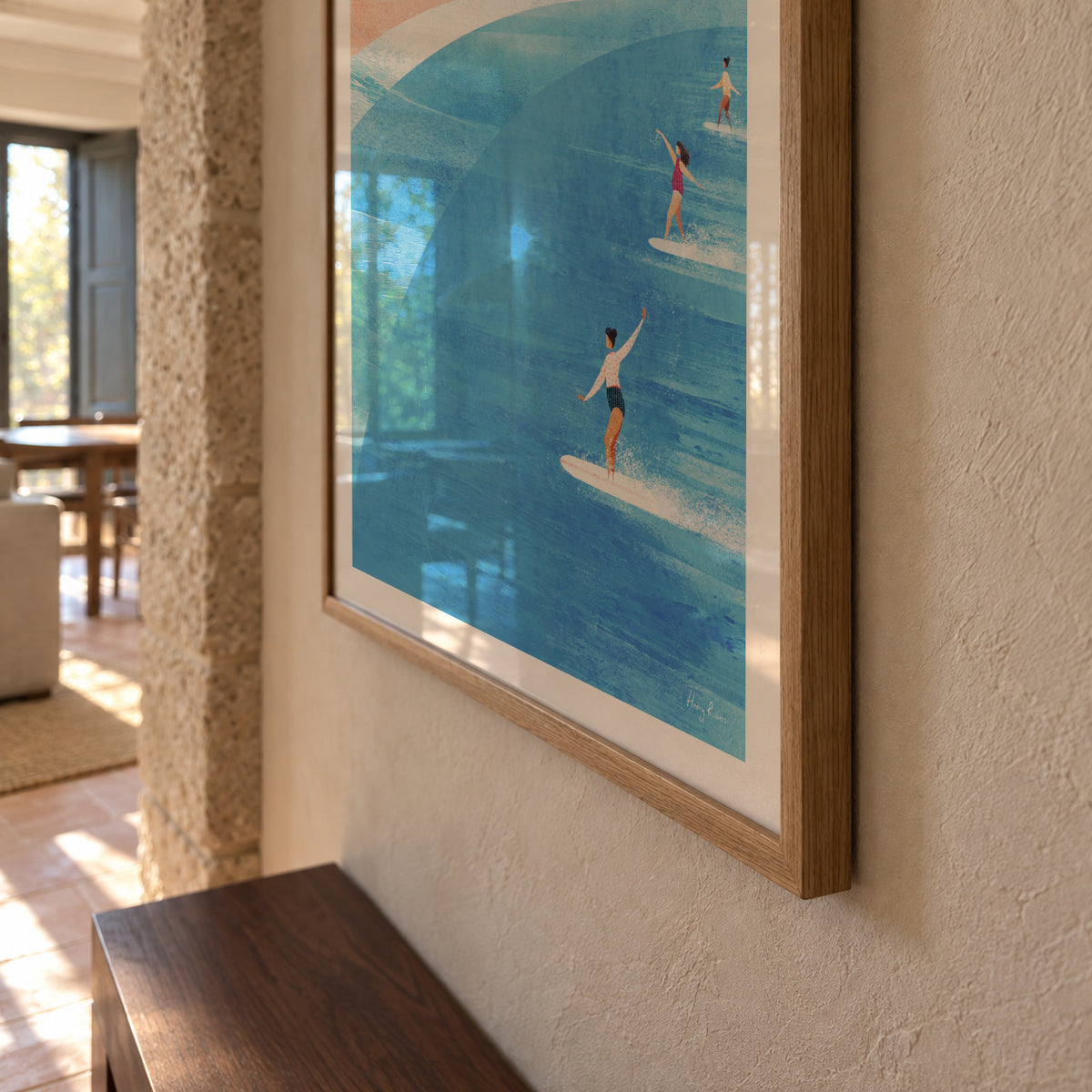 Surf Beach - Framed poster detail