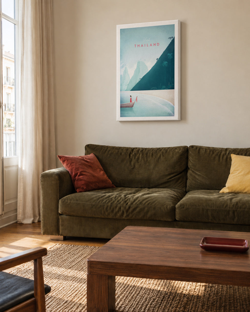 Thailand - Unframed canvas in an interior