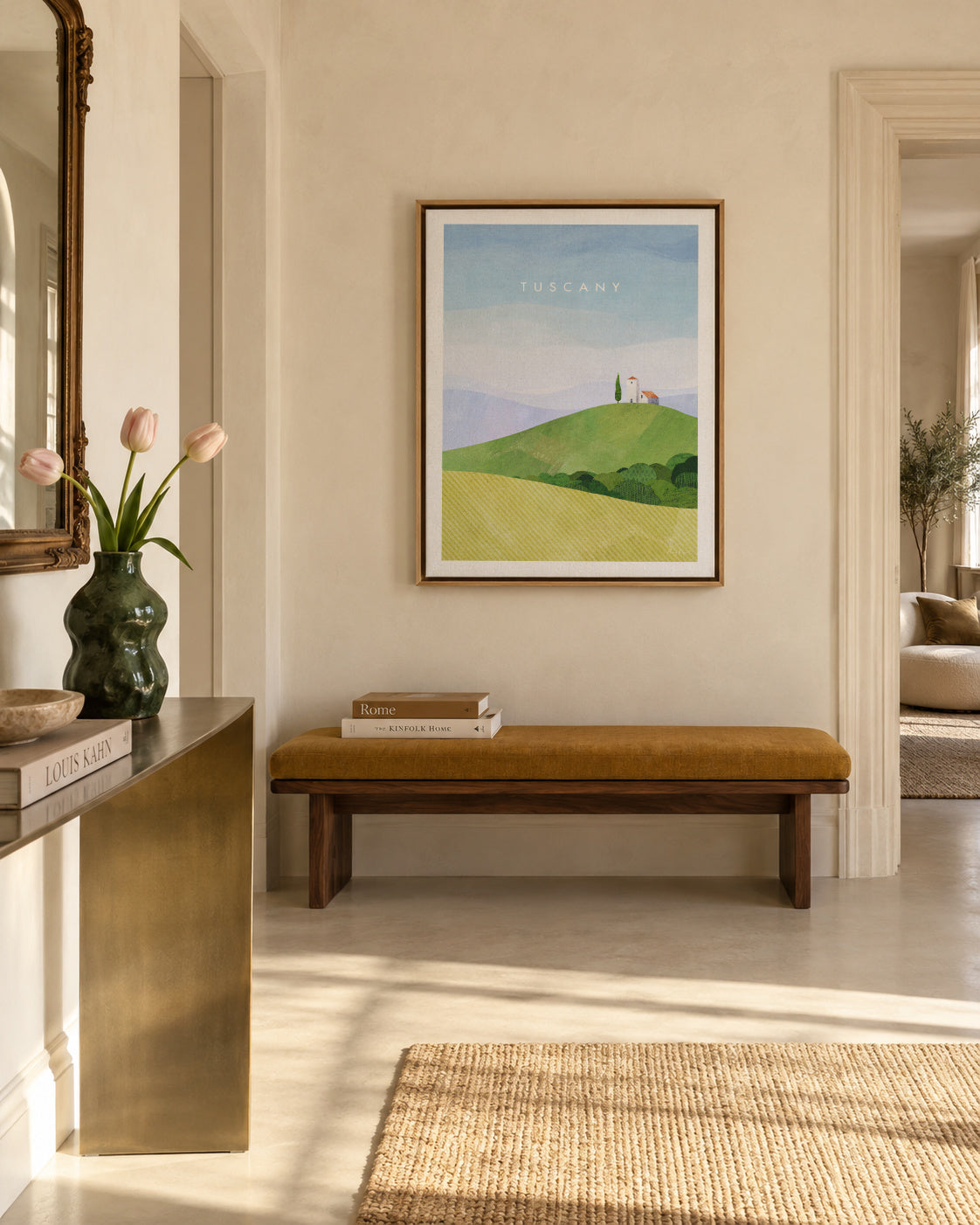 Tuscany - Framed canvas in an interior