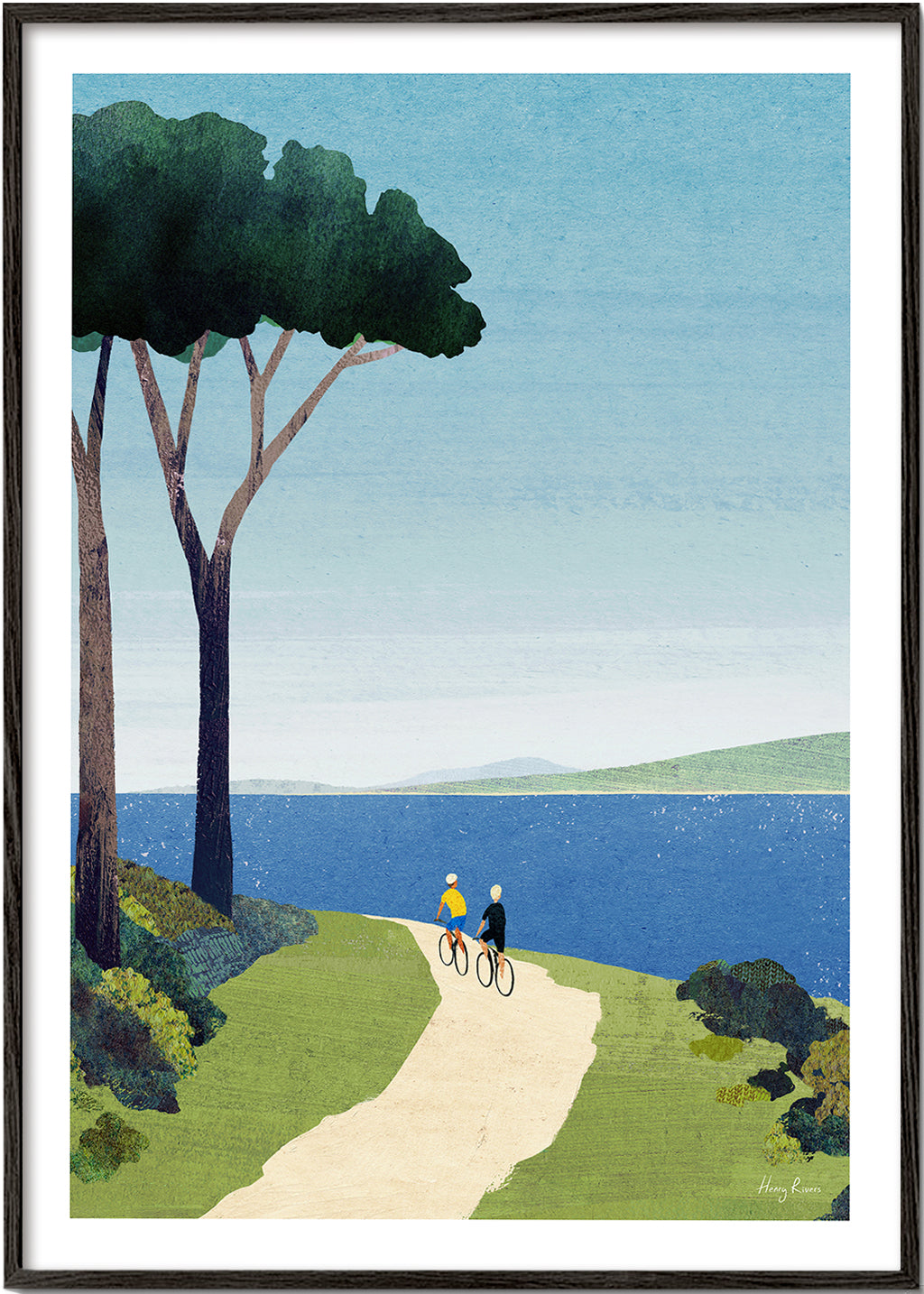 Landscape art Cycling by the sea
