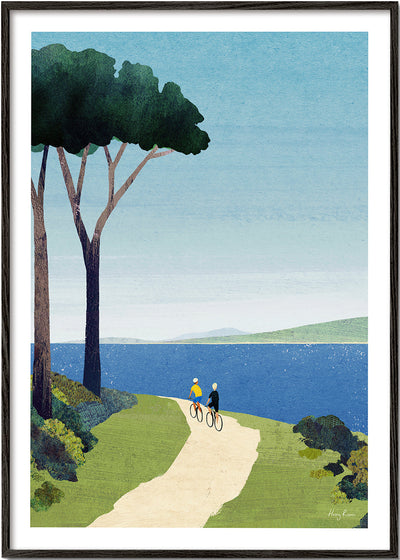 Landscape art Cycling by the sea
