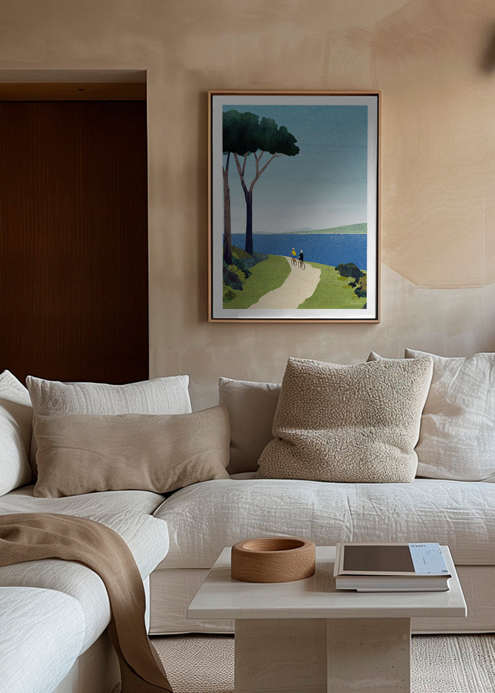 Landscape art Cycling by the sea