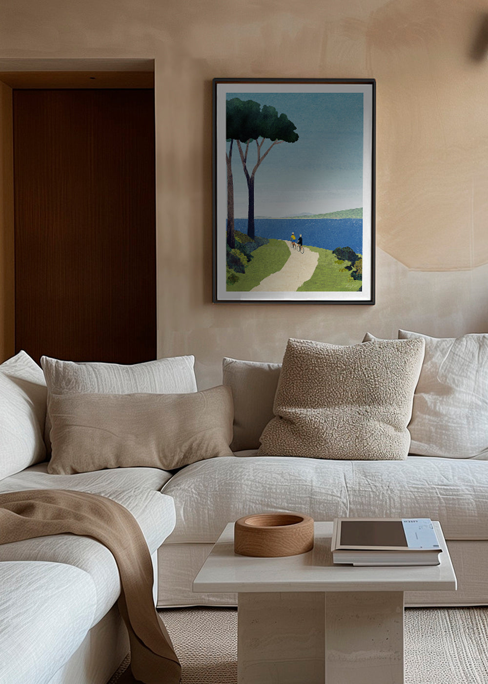 Landscape art Cycling by the sea