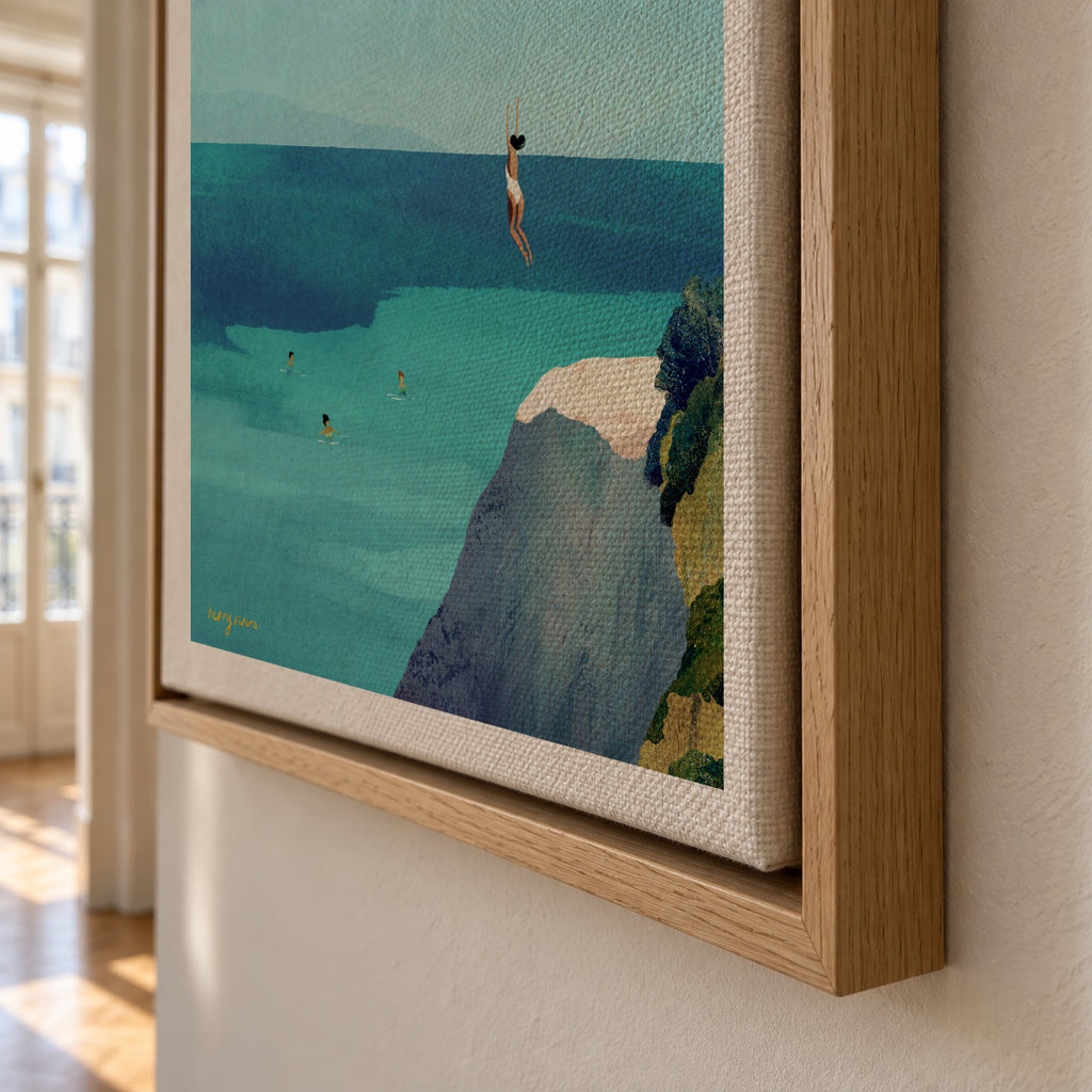 Leap - sea swimming adventure - Framed canvas detail