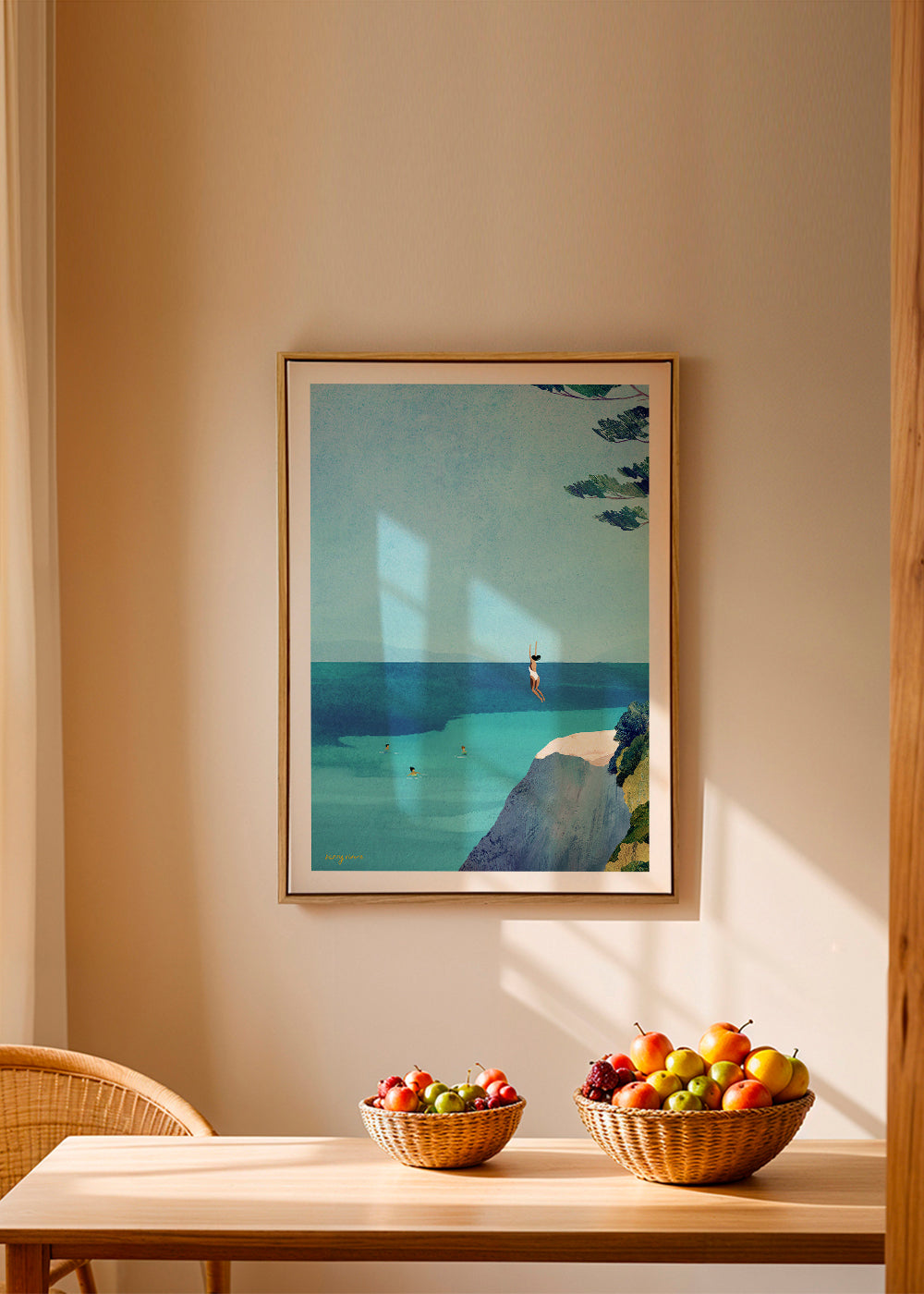 Landscape art Leap - sea swimming adventure