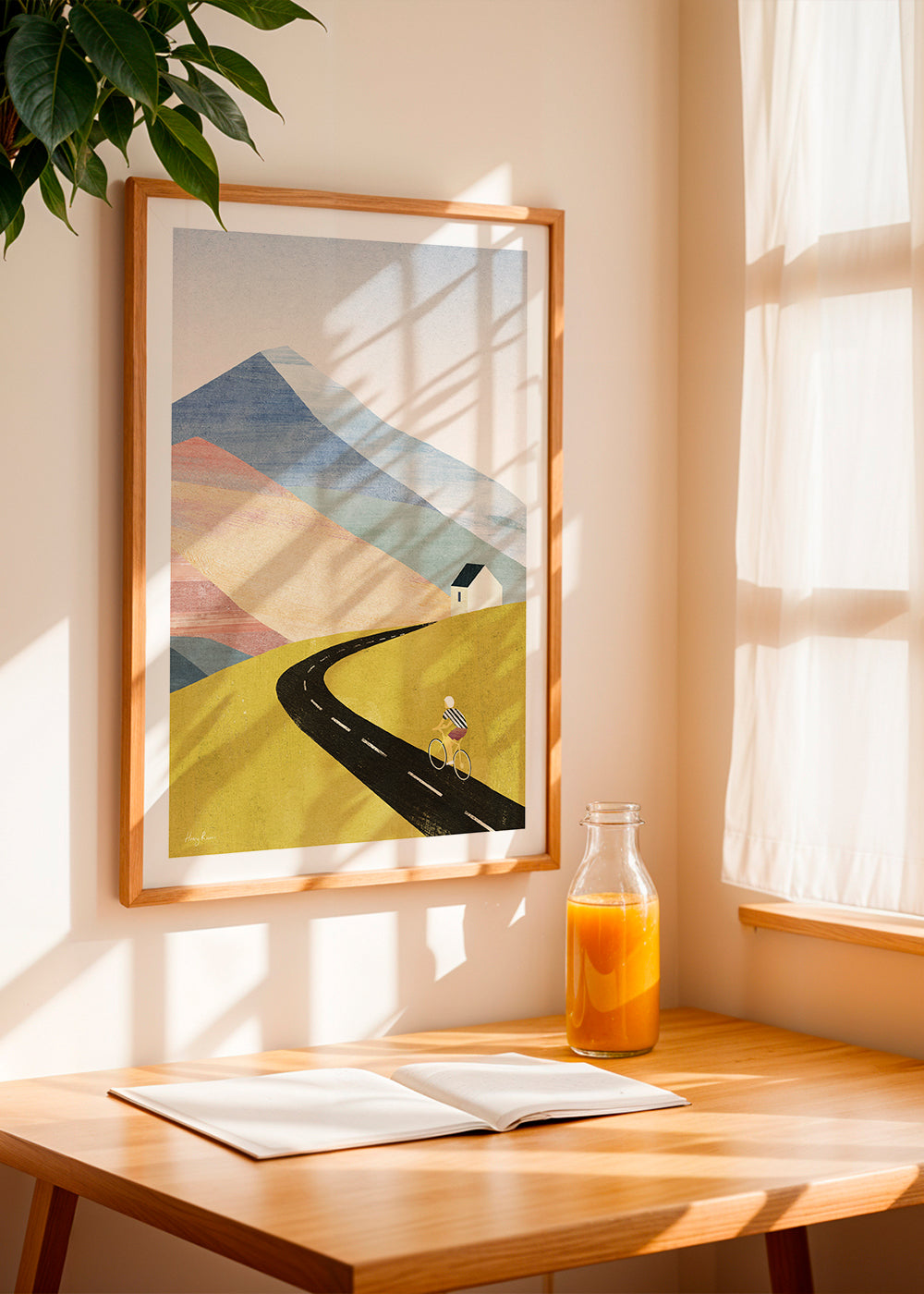 Landscape art Cycling in the mountains