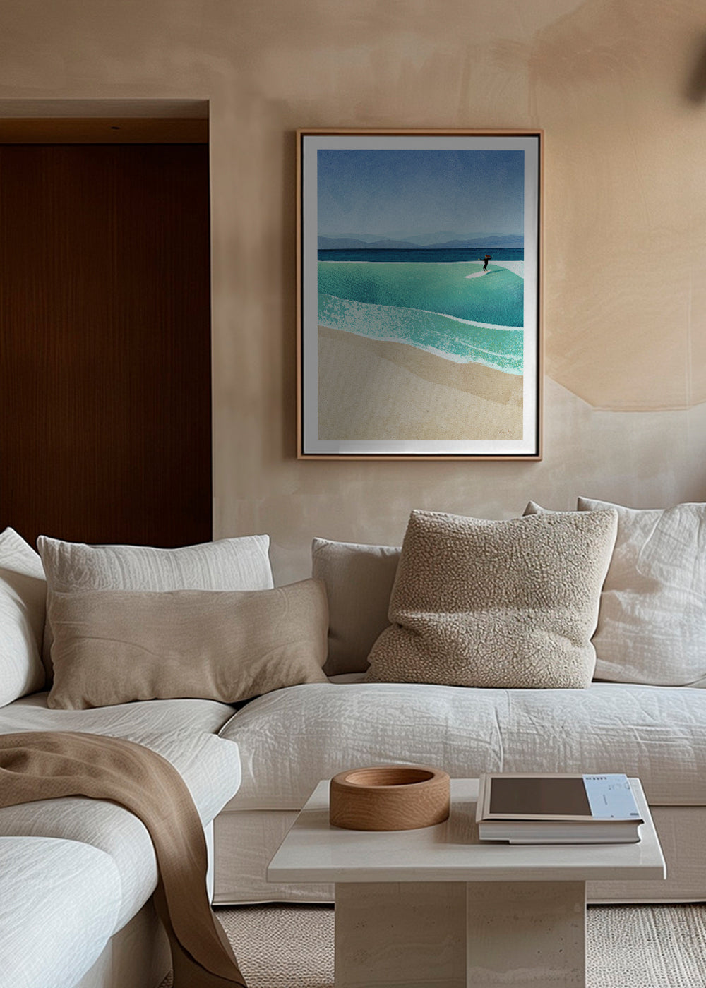 Landscape art Surfing the perfect wave