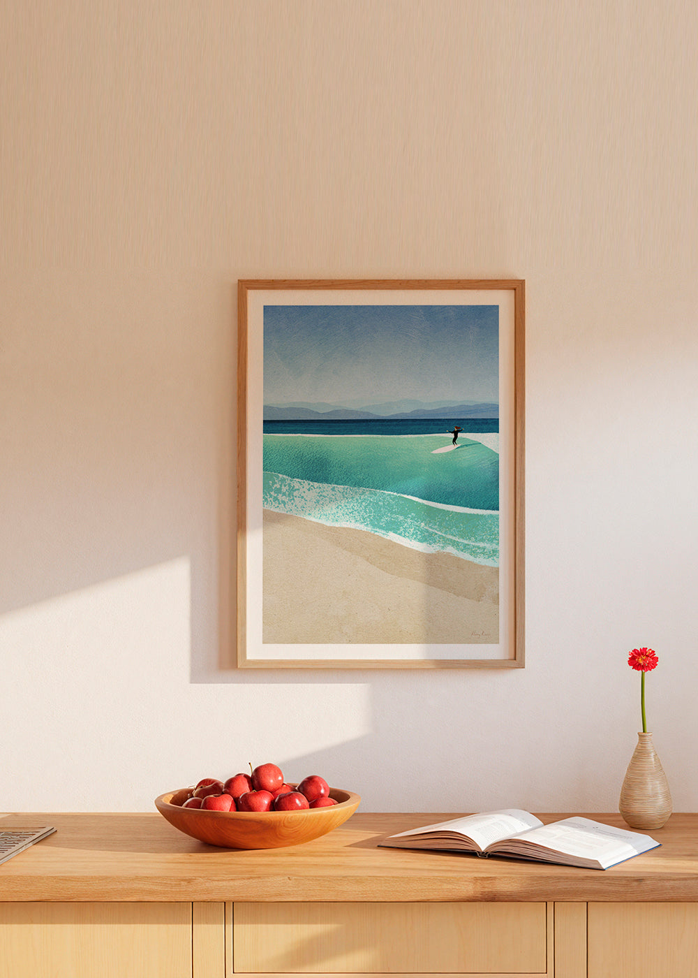 Landscape art Surfing the perfect wave