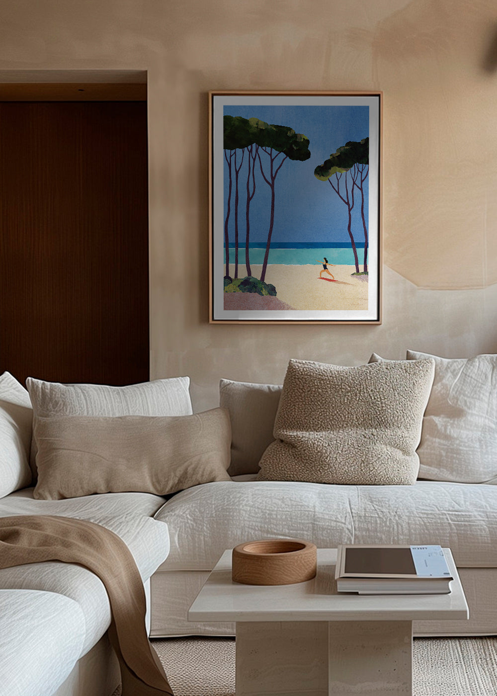 Landscape art Beach yoga