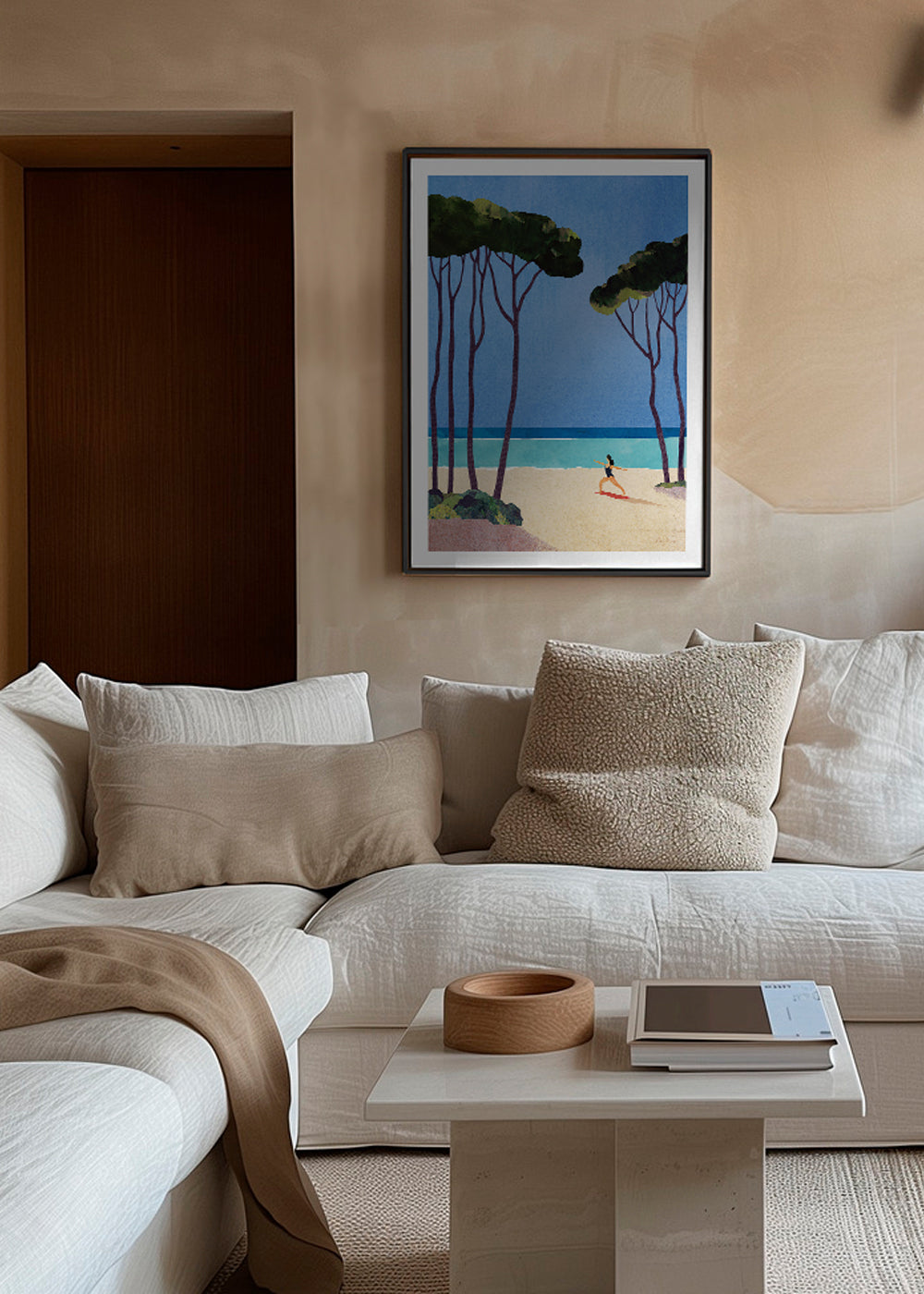 Landscape art Beach yoga