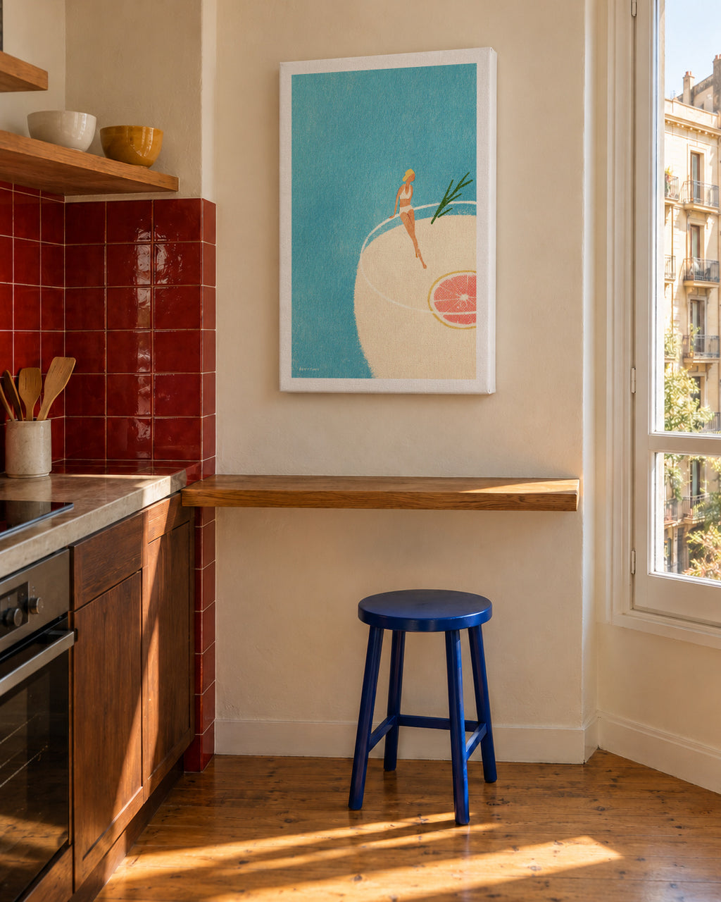 Gin and Tonic - Unframed canvas in an interior