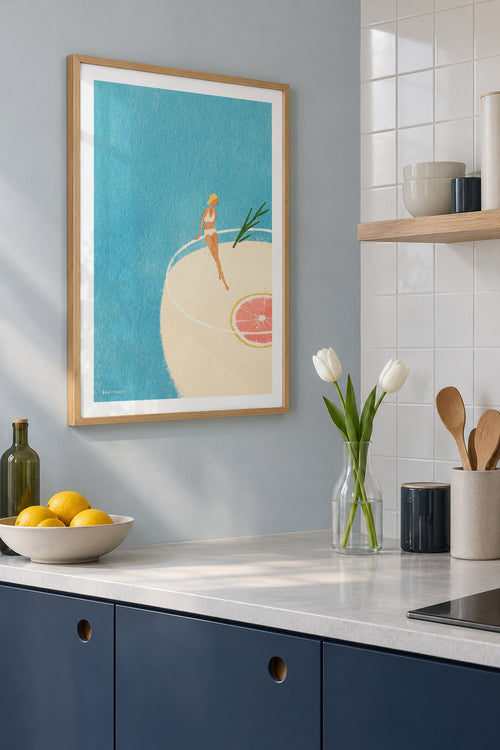 Gin and Tonic - Framed poster in an interior