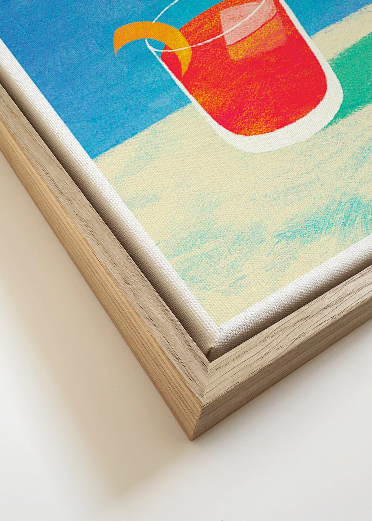Kitchen art: Negroni dive scene – Canvas detail