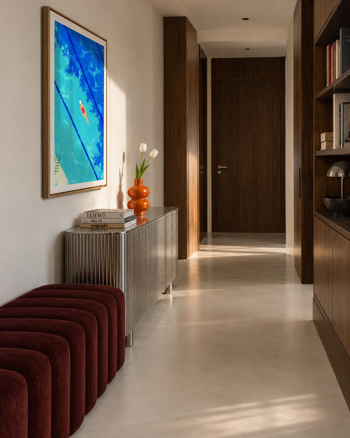 Calm under the surface - Framed canvas in an interior