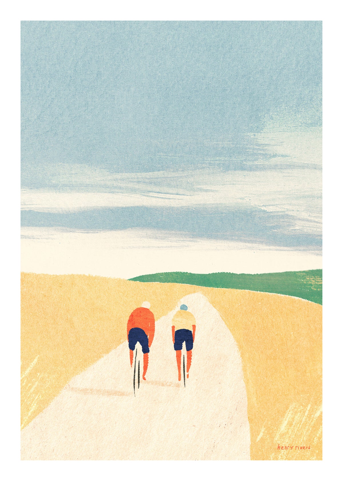 Cycle buddies - Unframed art print