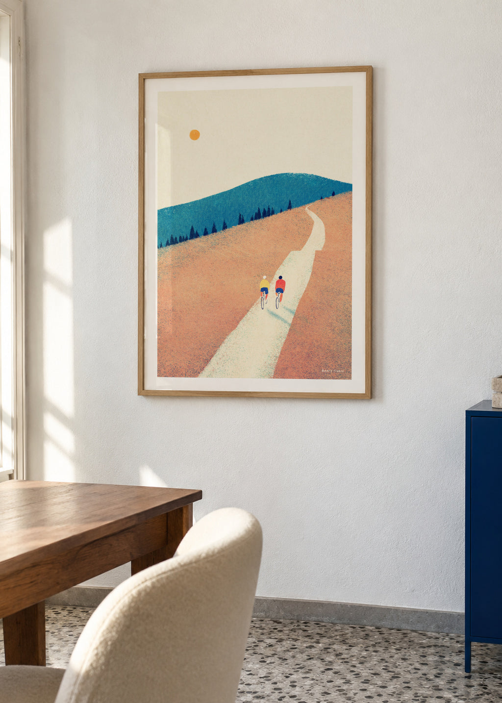 Heatwave cycle - Framed poster in an interior