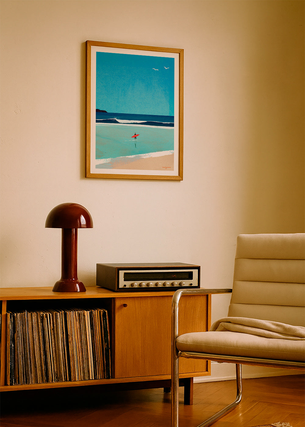 Sports art: surfer on the shore – Product3