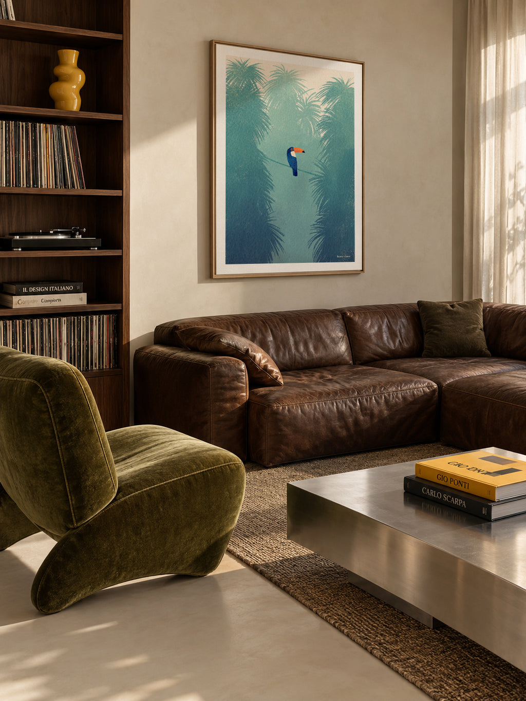 Toucan - Framed canvas in an interior