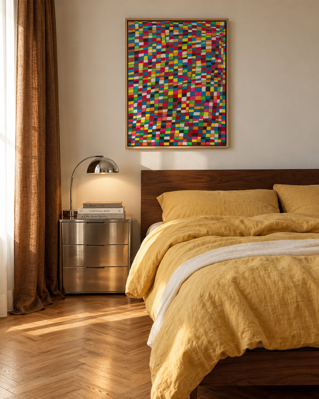 Hi som tots? - Miguel Ángel Juan - Framed canvas in an interior