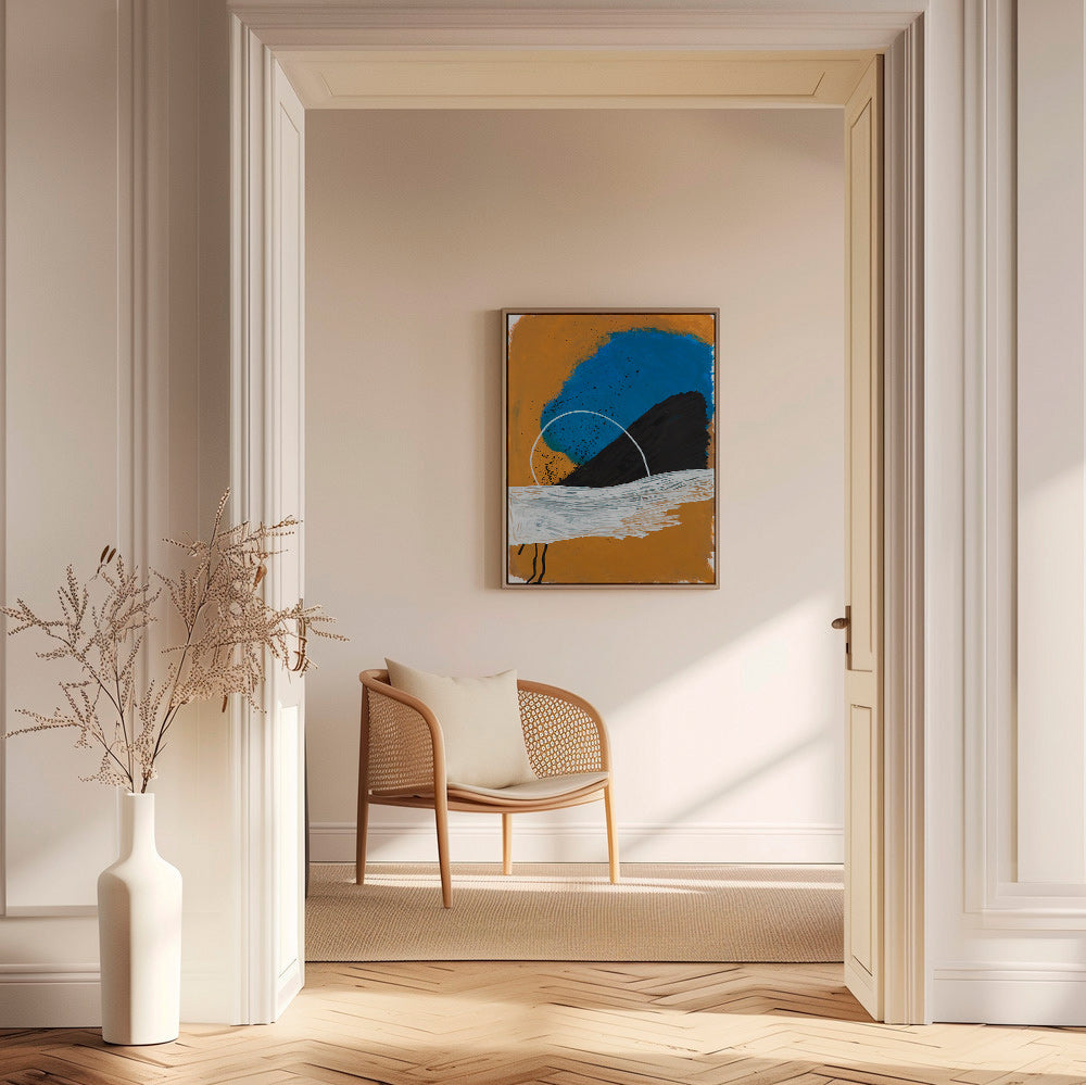 Abstract artwork arch over sea tones – Canvas1