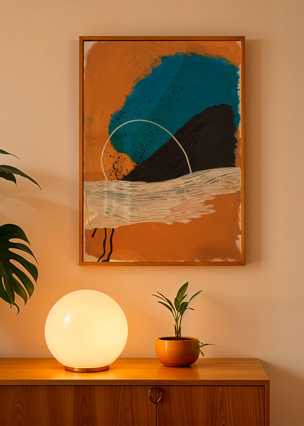 Abstract artwork arch over sea tones – Product1