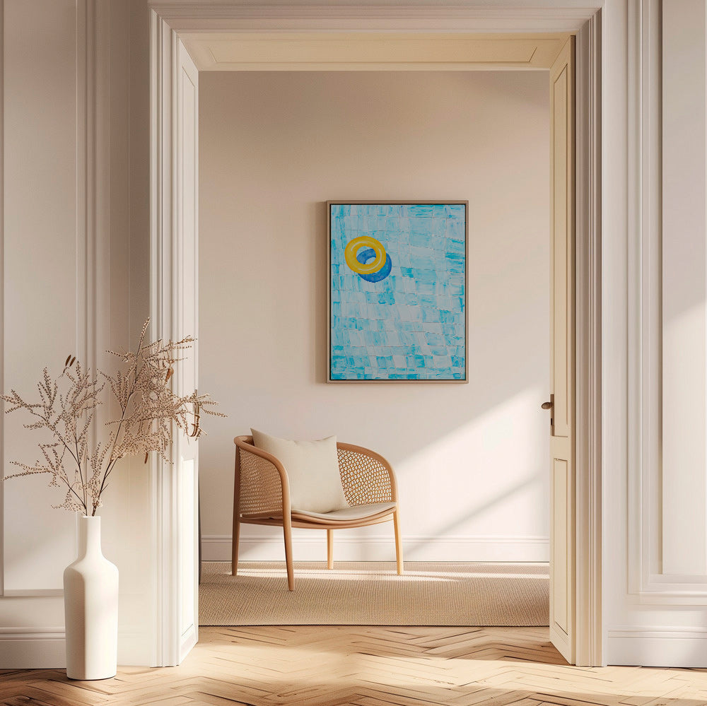 Minimalist pool ring artwork – Canvas1