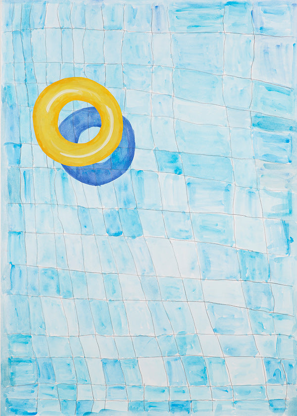Minimalist pool ring artwork