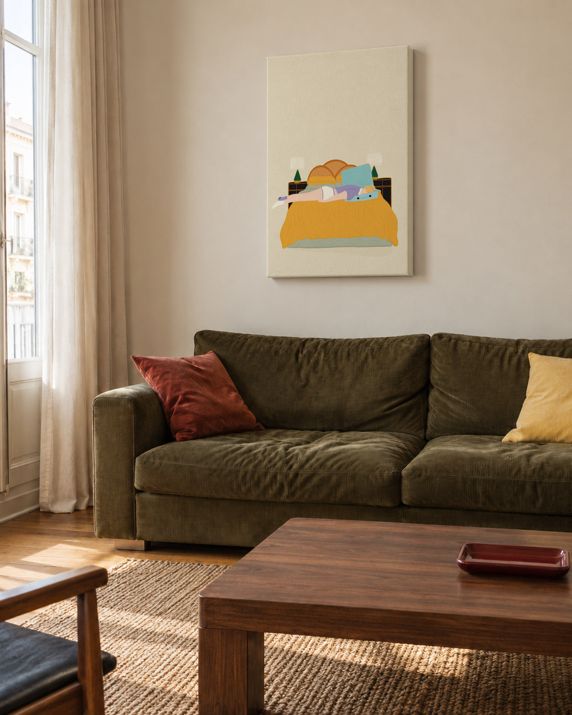 Digital Nomad - Unframed canvas in an interior
