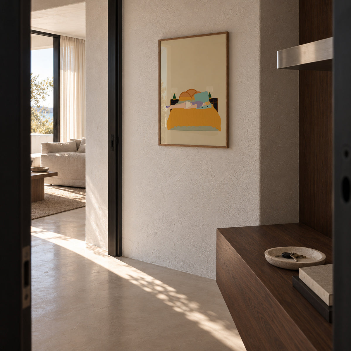 Digital Nomad - Framed poster in an interior