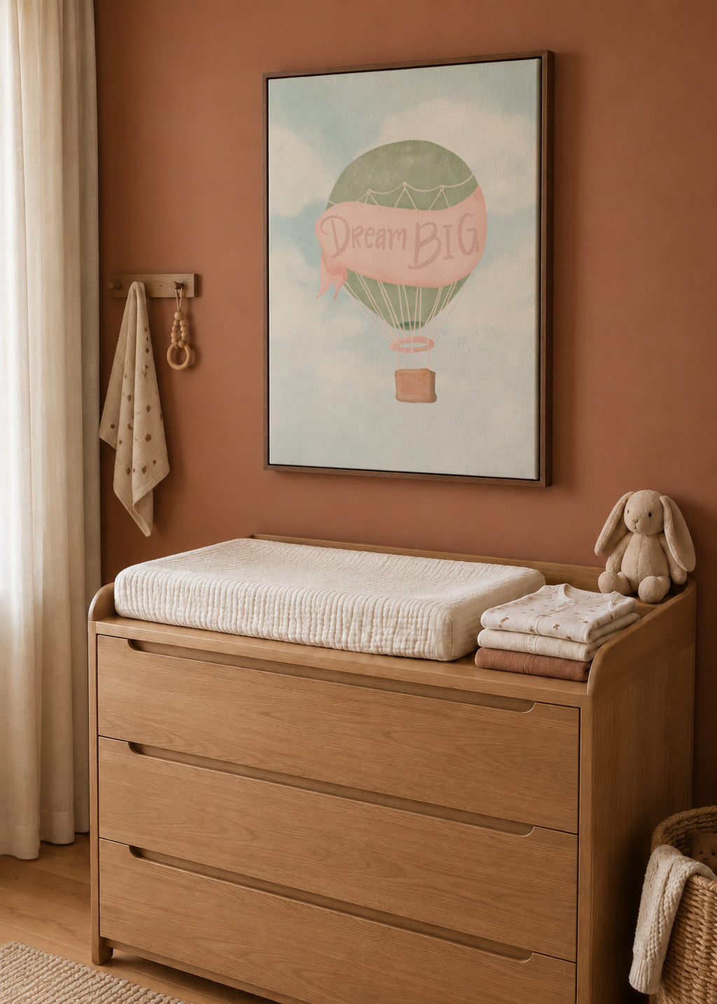 Dream Big Pink - Framed canvas in an interior