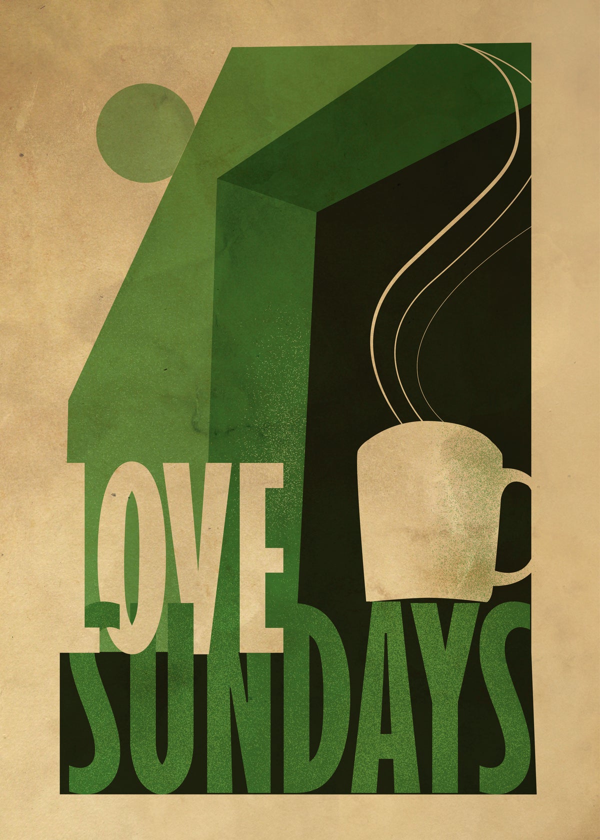 Love Sunday print - Unframed art print