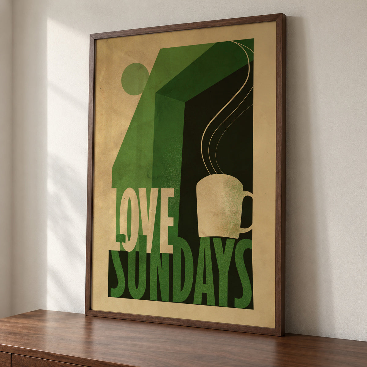 Love Sunday print - Framed poster detail