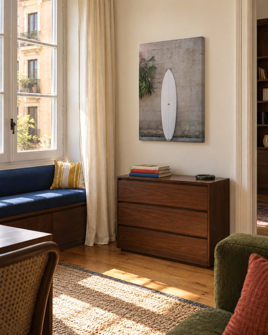 Safari Twinfin - Unframed canvas in an interior