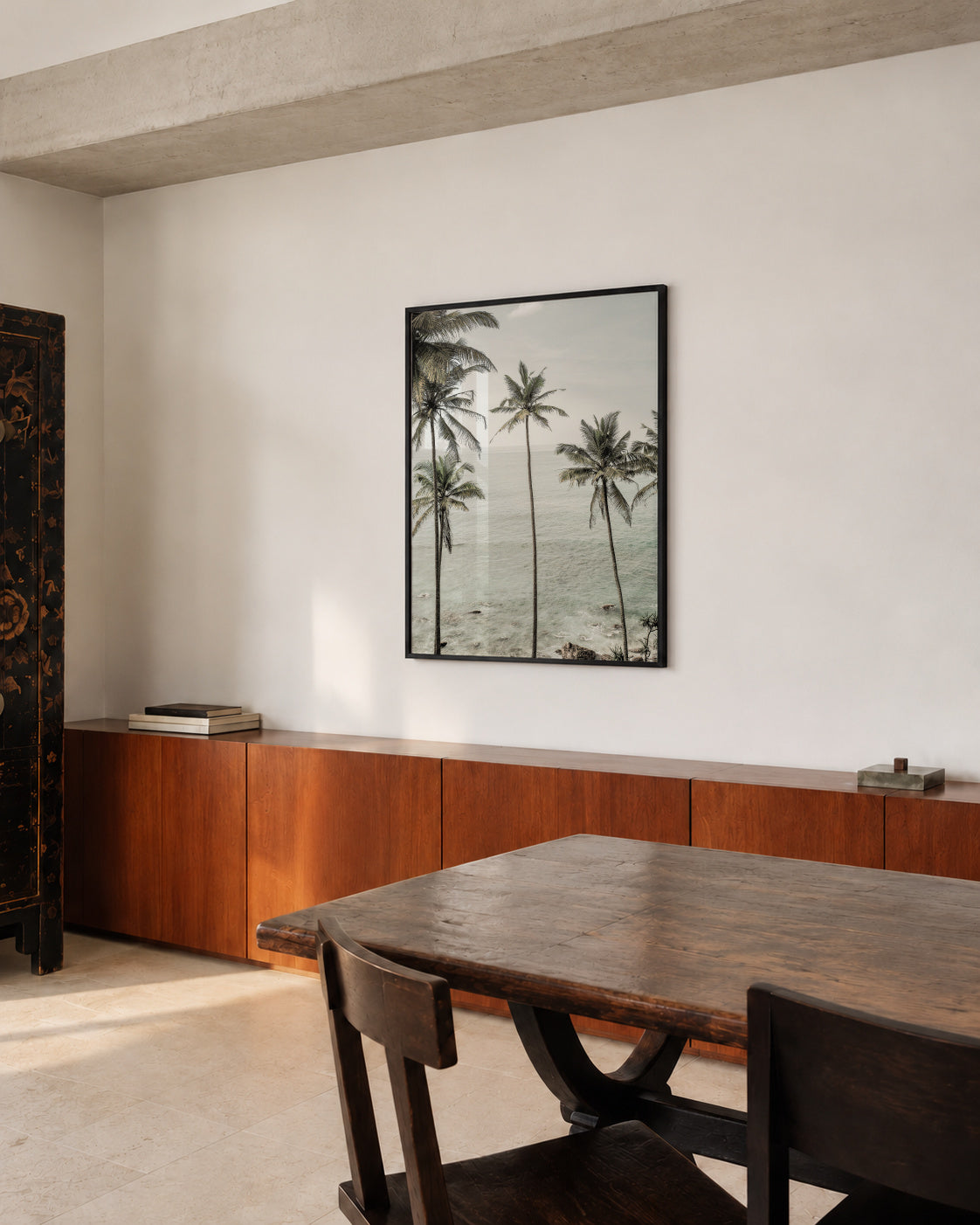 Tropical Dreams - Framed poster in an interior