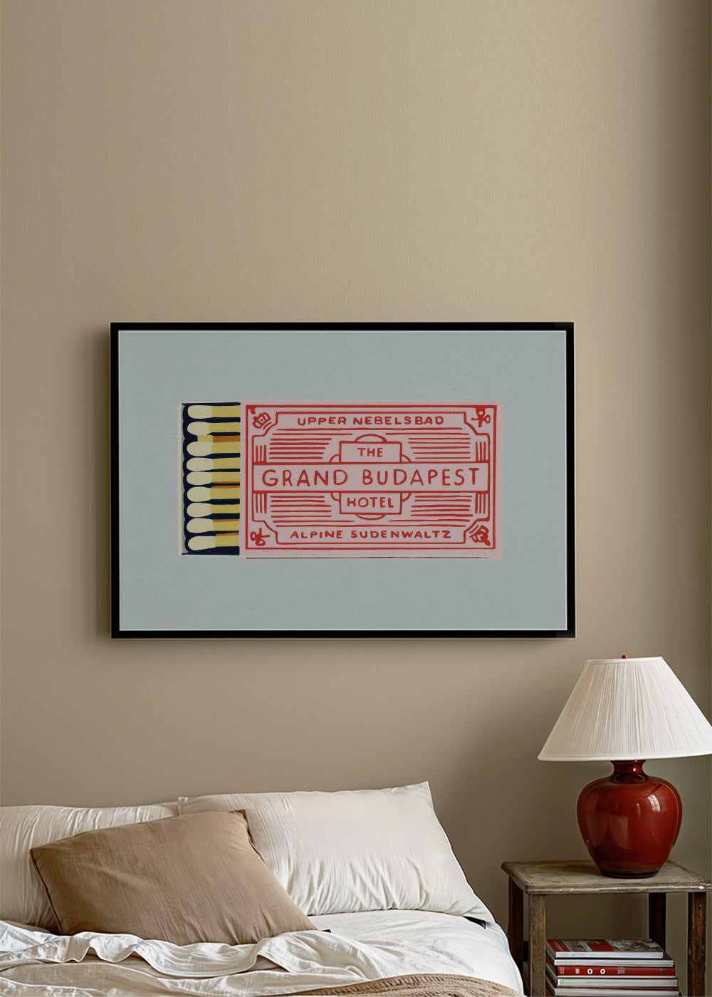 The Grand Budapest Hotel Poster - Framed poster in an interior