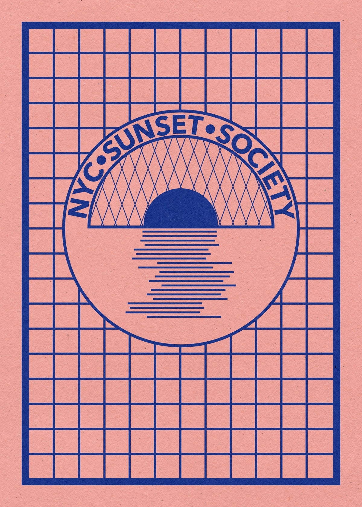 Nyc Sunset Society Blue - Unframed art print