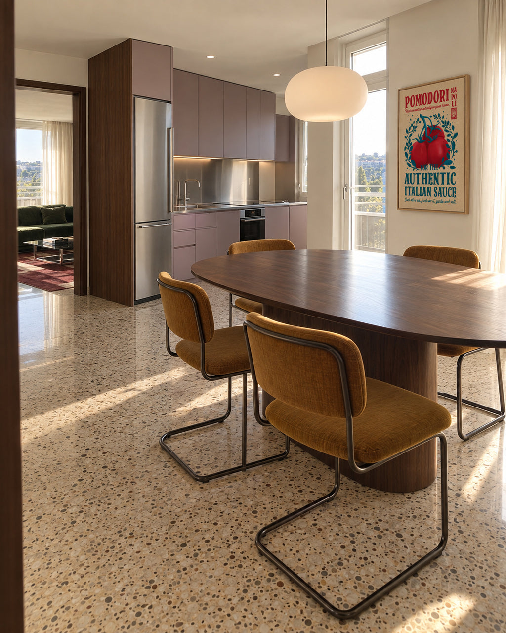 Pomodori Kitchen print - Framed canvas in an interior