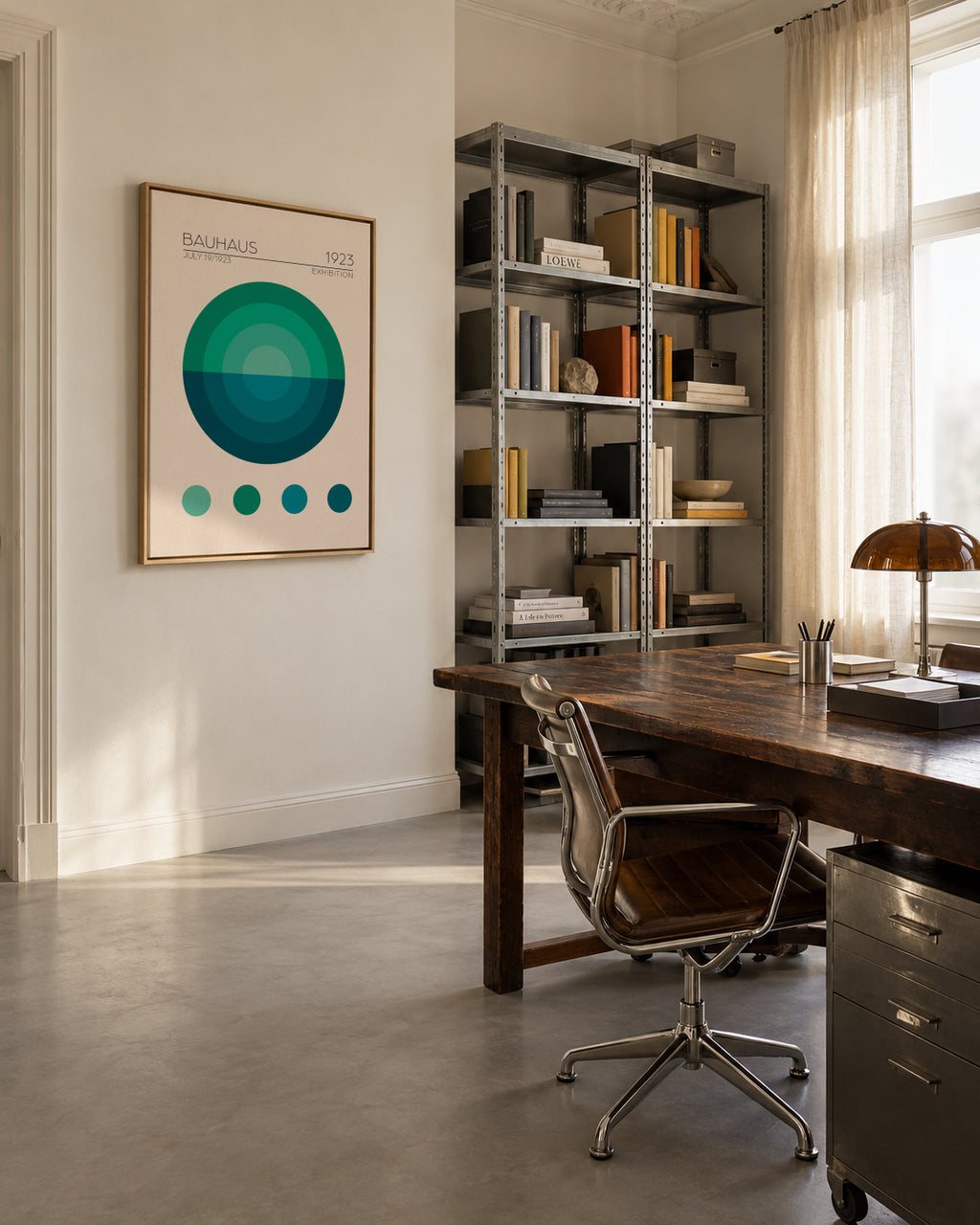 Bauhaus Mavi Daire - Framed canvas in an interior