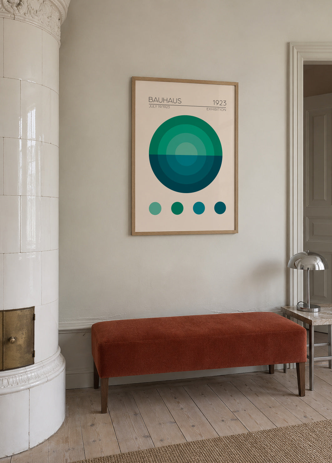 Bauhaus Mavi Daire - Framed poster in an interior