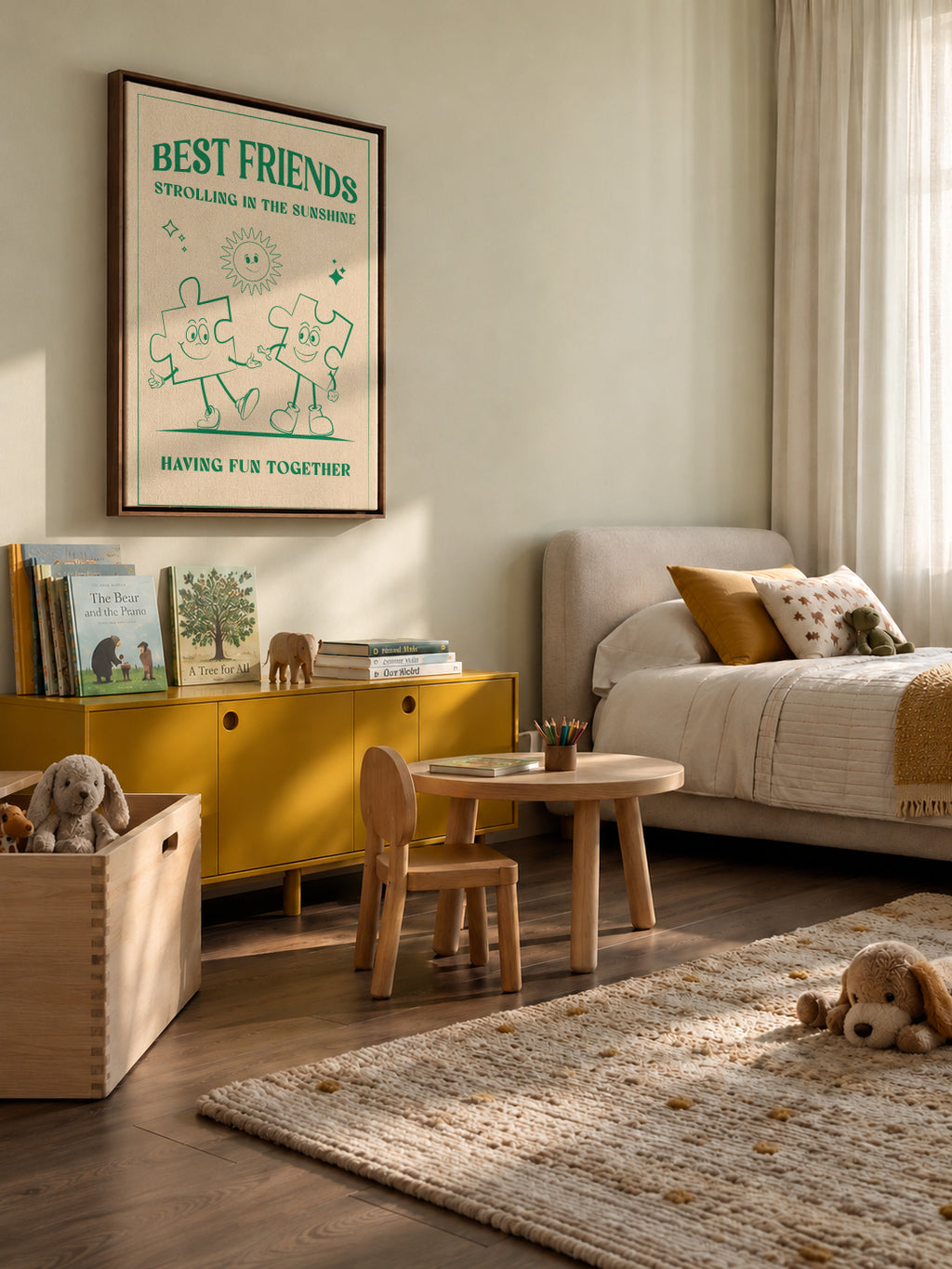 Best Friends - Framed canvas in an interior