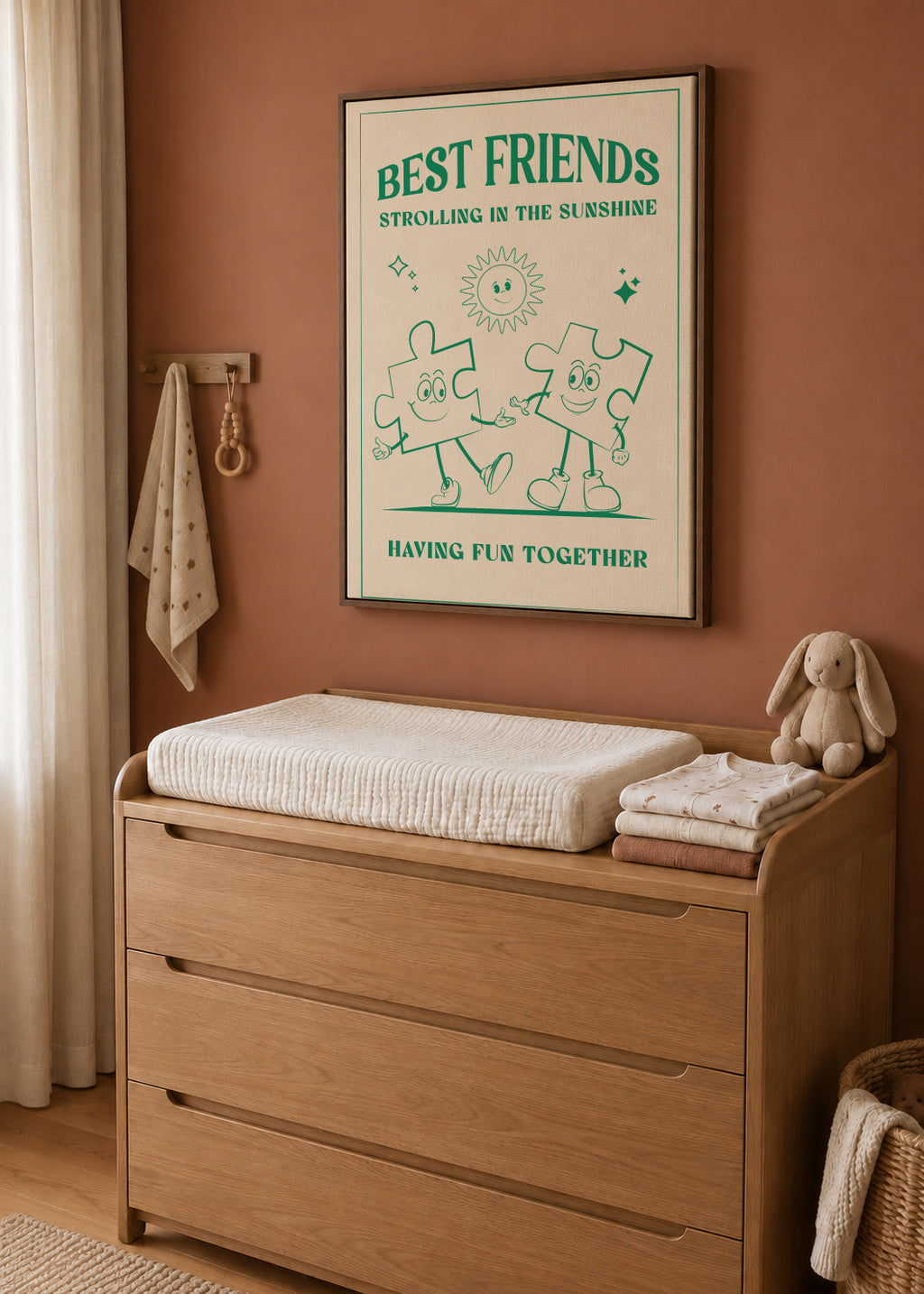 Best Friends - Framed canvas in an interior