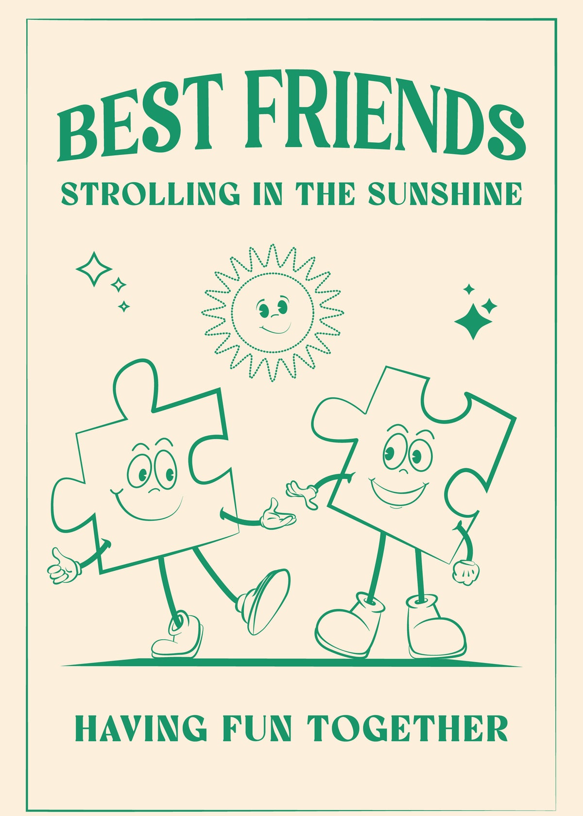 Best Friends - Unframed art print