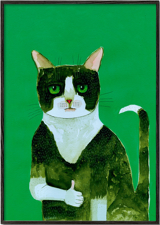 Tuxedo Cat Thumbs Up - Sharyn Bursic