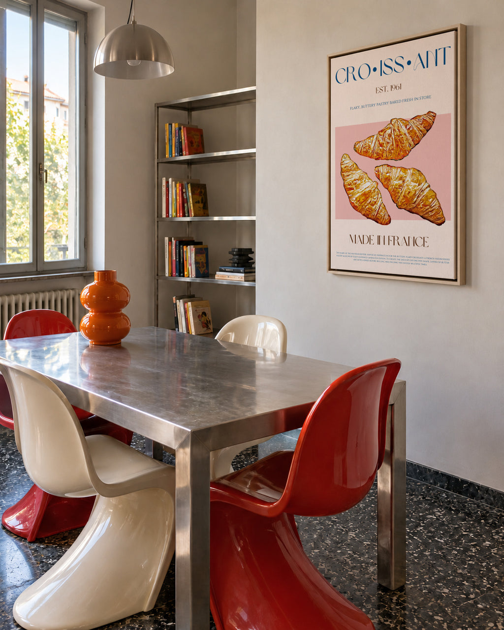 Croissant Print - Framed canvas in an interior