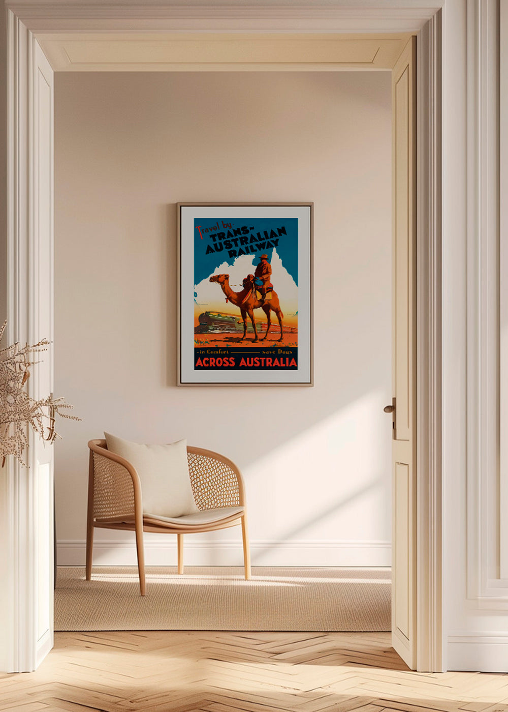 Trans Australian Railway Poster - Vintage Travel Poster