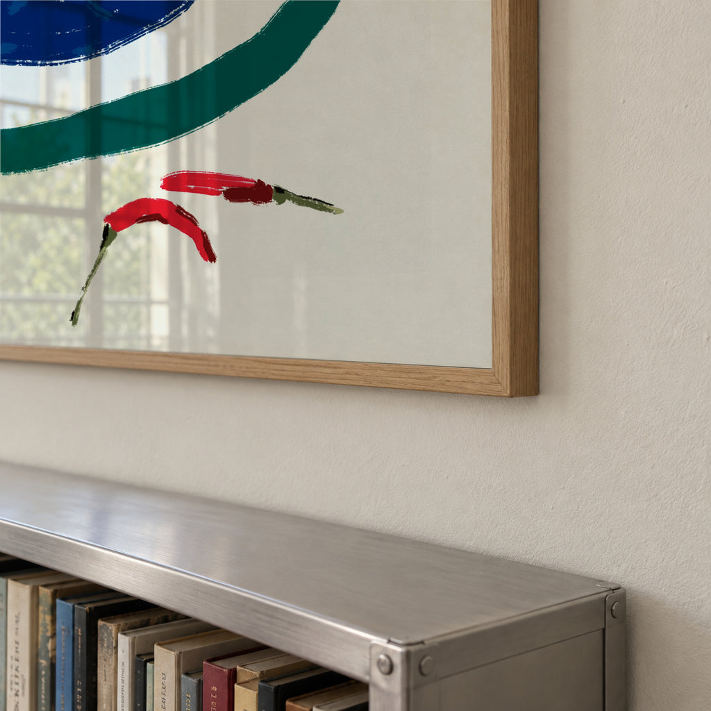 Blue fishes still life - Framed poster detail