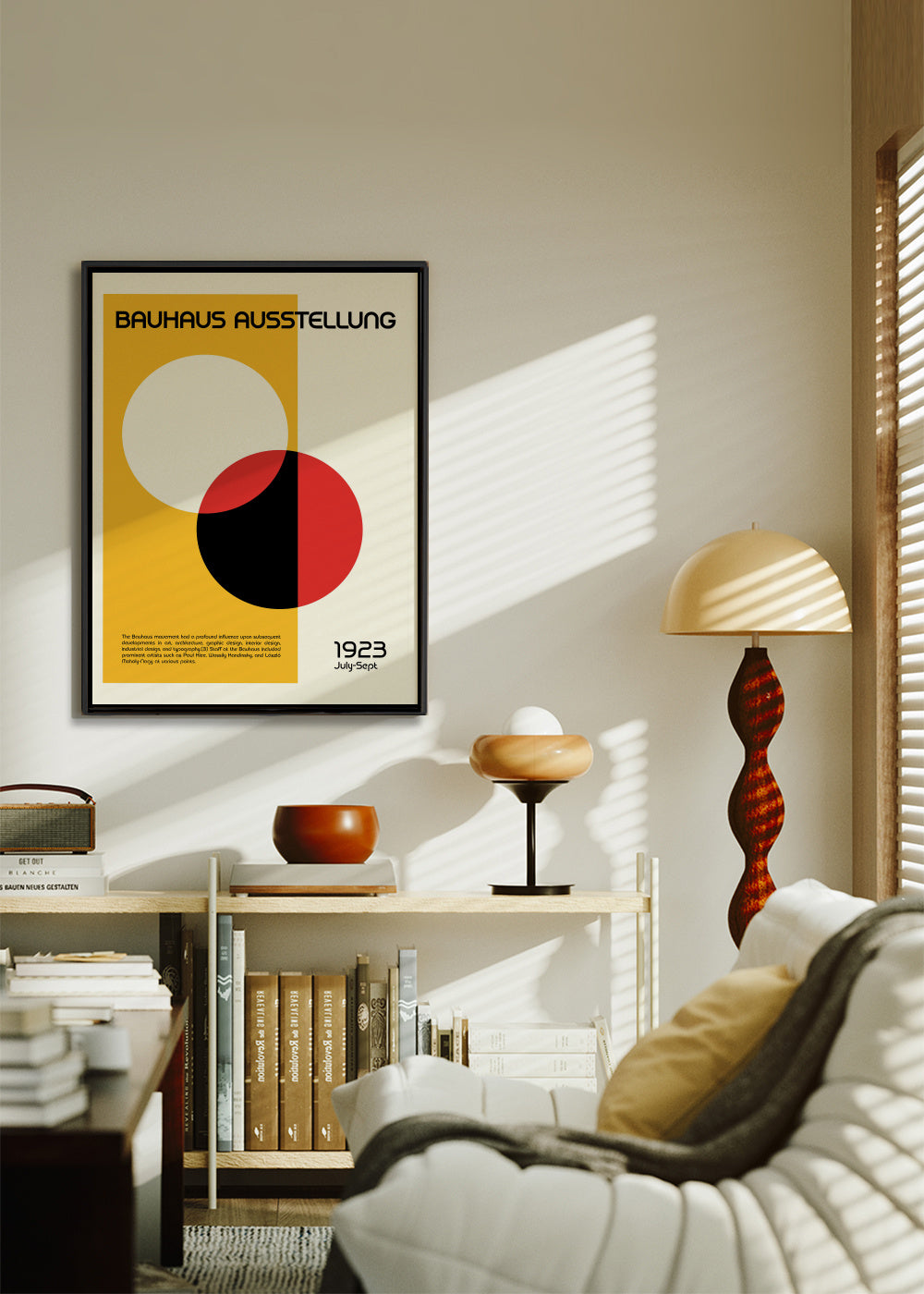 Bauhaus Ausstellung III - Framed canvas in an interior